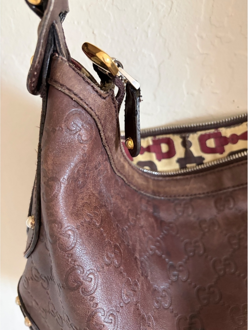 🔥 SALE TODAY 🔥 Gucci guccissima leather studded Pelham hobo - Picture 3 of 9